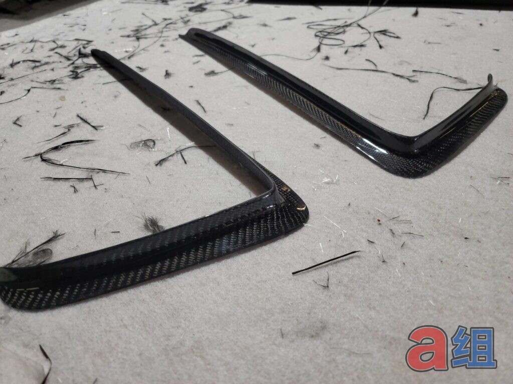 Group A Mazda RX-7 FD3S Gurney Flaps for RE Amemiya AD9 Hood - FRP or Carbon Fiber - photo 2