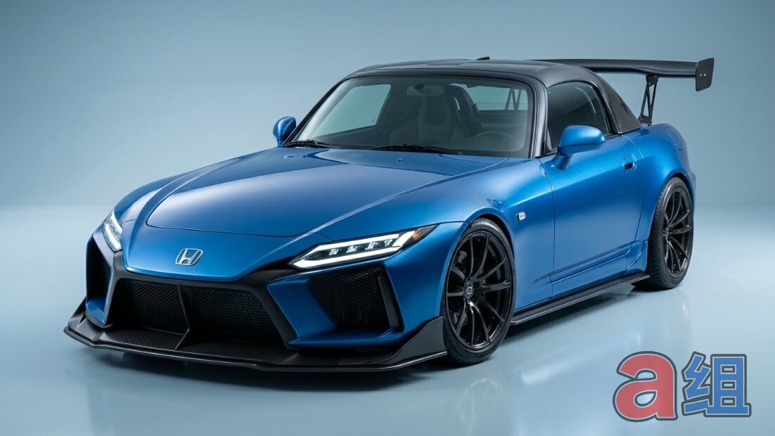 Early Honda S2000 concept with LED light bar, blue