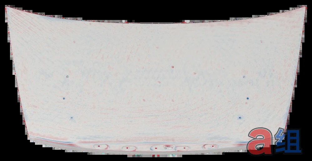 Corrected CAD compared to the scan, almost all grey