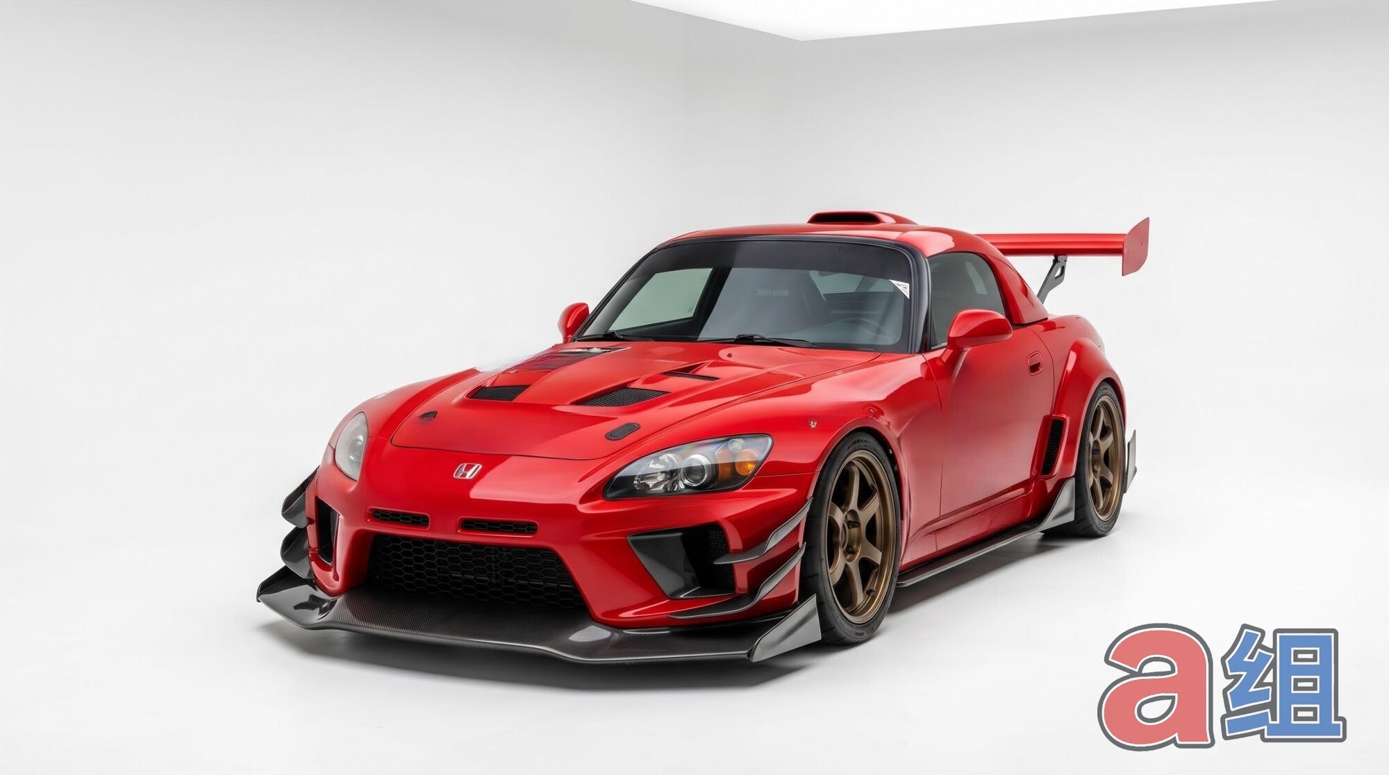 Honda S2000 GT300-style concept render, front 3/4 view