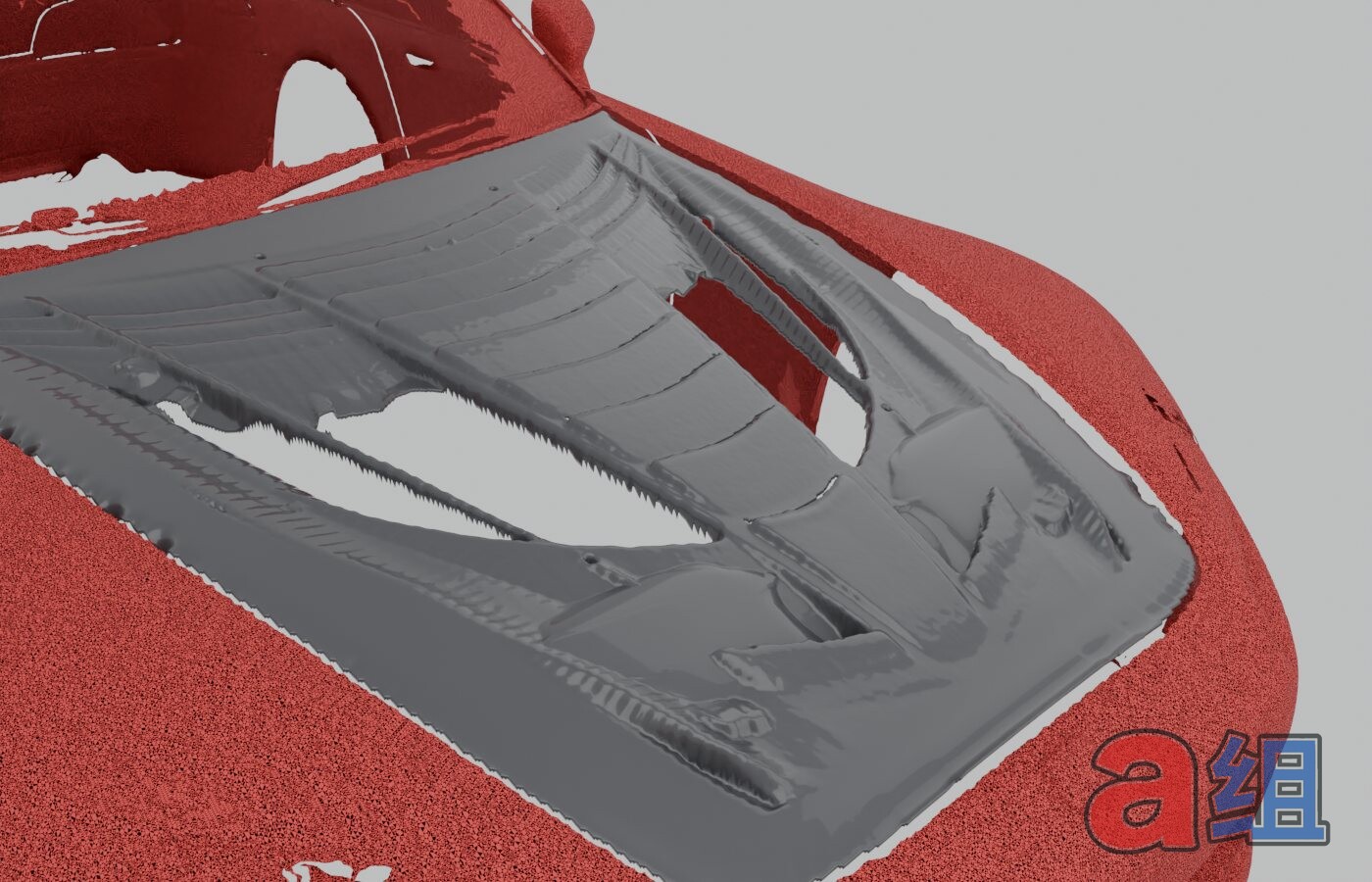 Close-up of the S2000 louver vent hood design