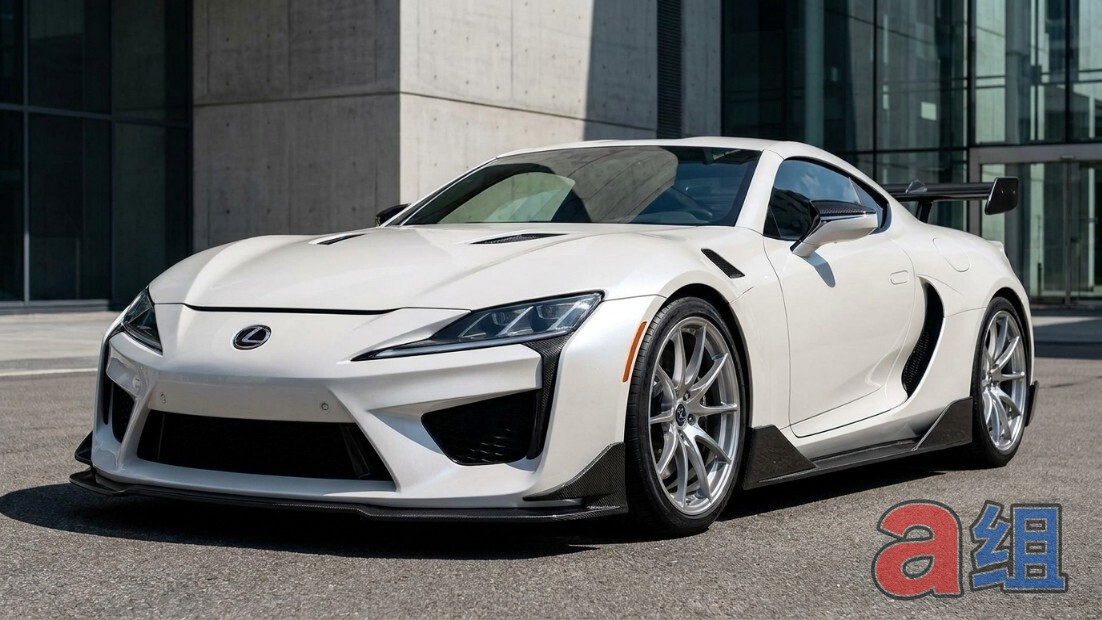 The same white Supra with a stock body