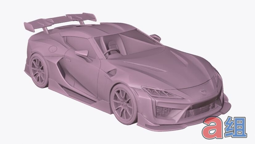 3D model of the Supra GT widebody concept, front 3/4