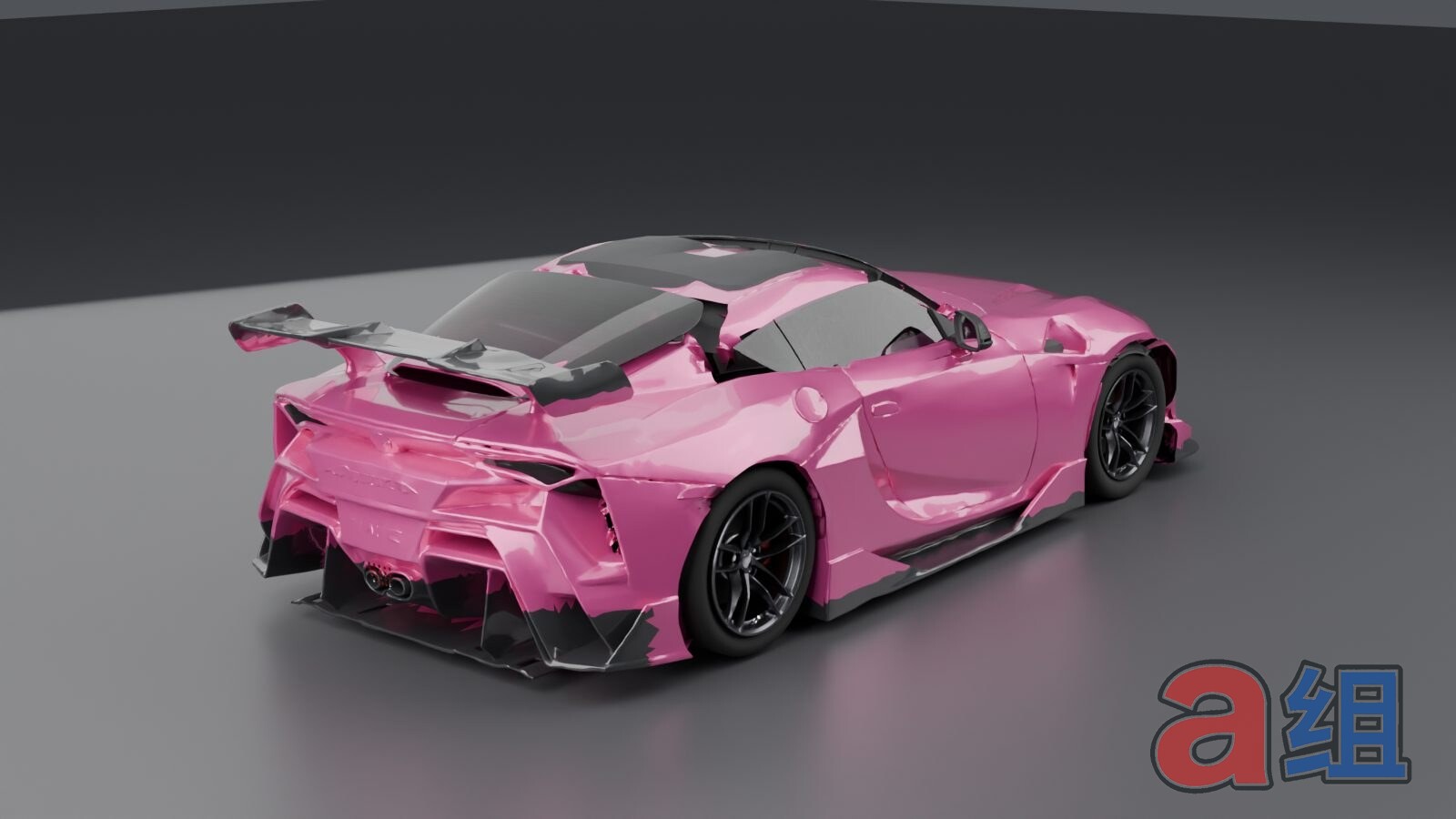 Supra GT widebody concept, rear 3/4 view with GT wing