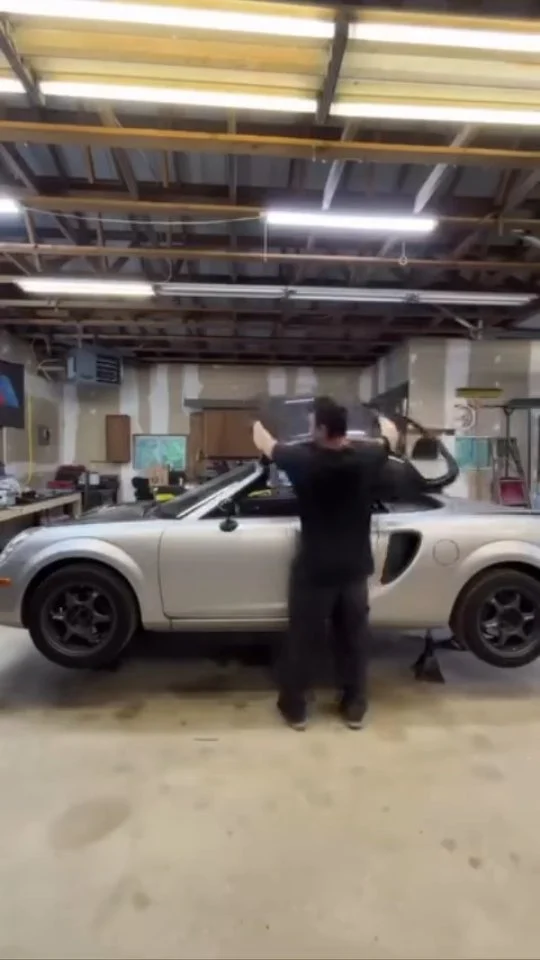 Toyota MR2 Spyder with Group A pre-preg dry carbon hardtop