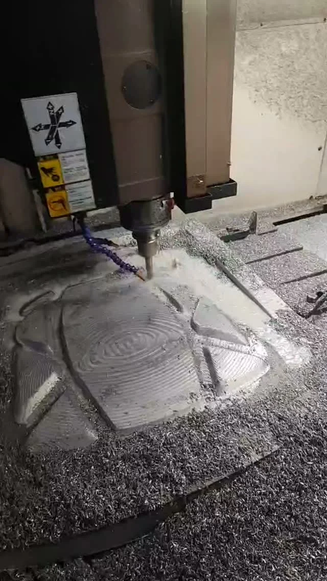 CNC machining an aluminum mold at Group A
